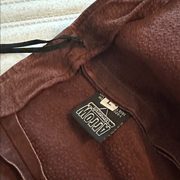 Vintage Brown 100% Suede Leather Fringe Wrap Midi Skirt - Kenar Leathers. - Picture 7 of 11